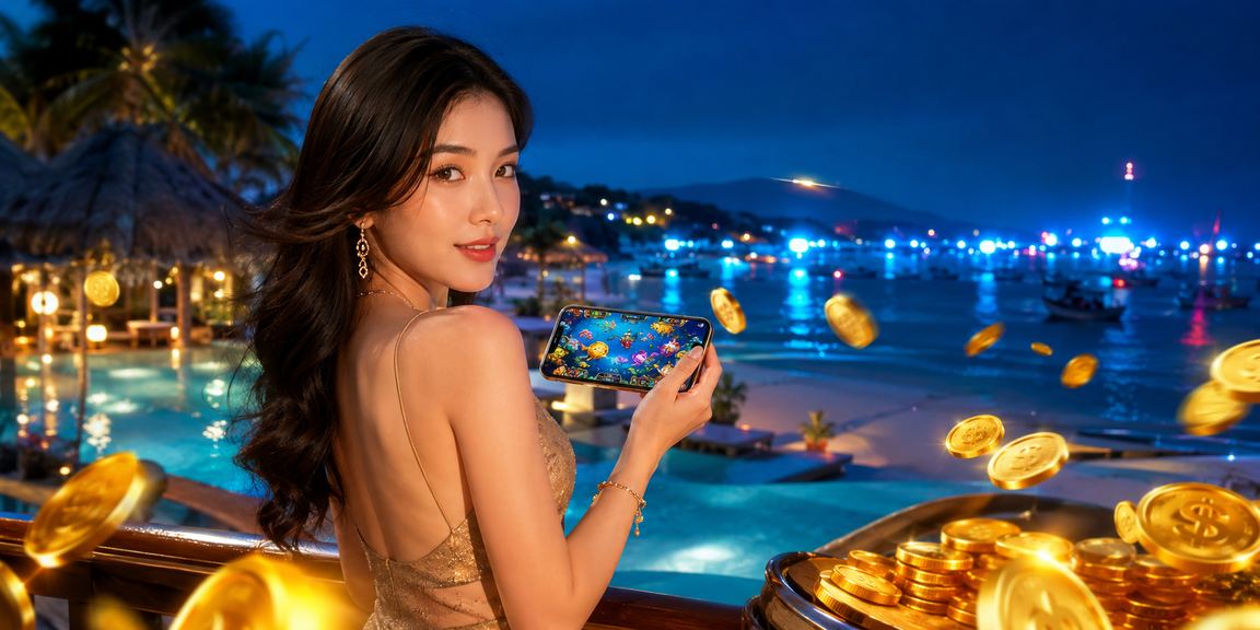 Khung cảnh bãi biển Mũi Né yên bình